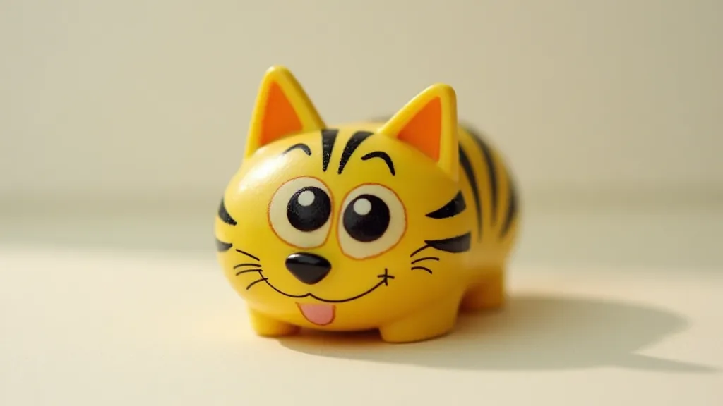A vintage Blick & Diehl eraser shaped like a smiling cat
