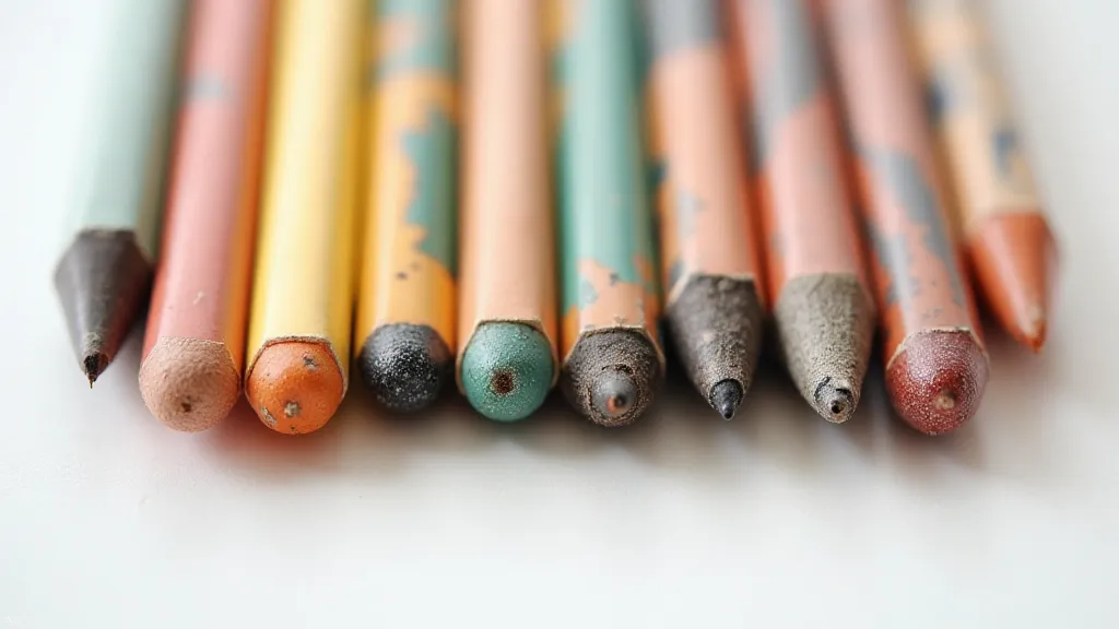 Variety of vintage pencil erasers