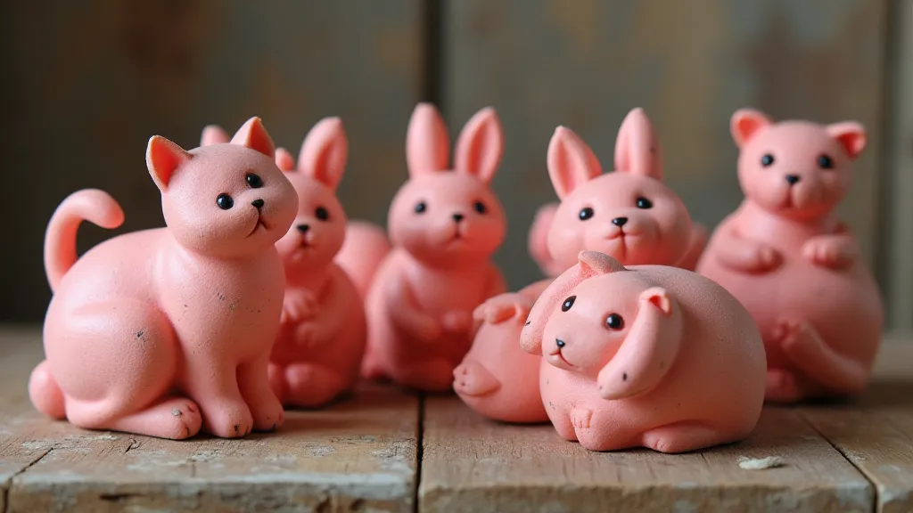 Vintage rubber figural erasers
