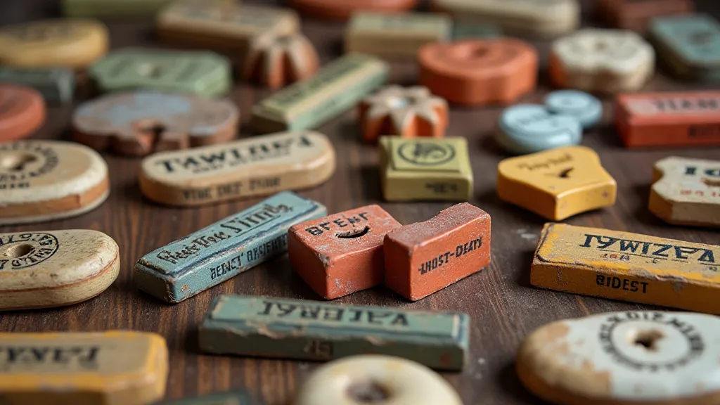 Collection of vintage pencil erasers