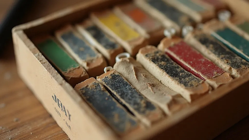 Vintage erasers in archival box