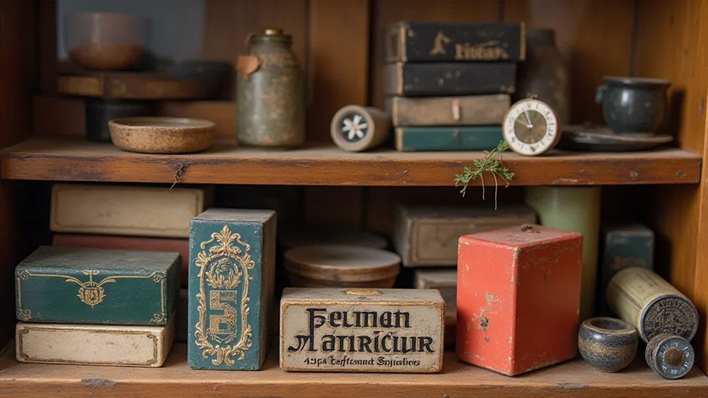 A selection of vintage German pencil erasers displayed in a collector's cabinet.
