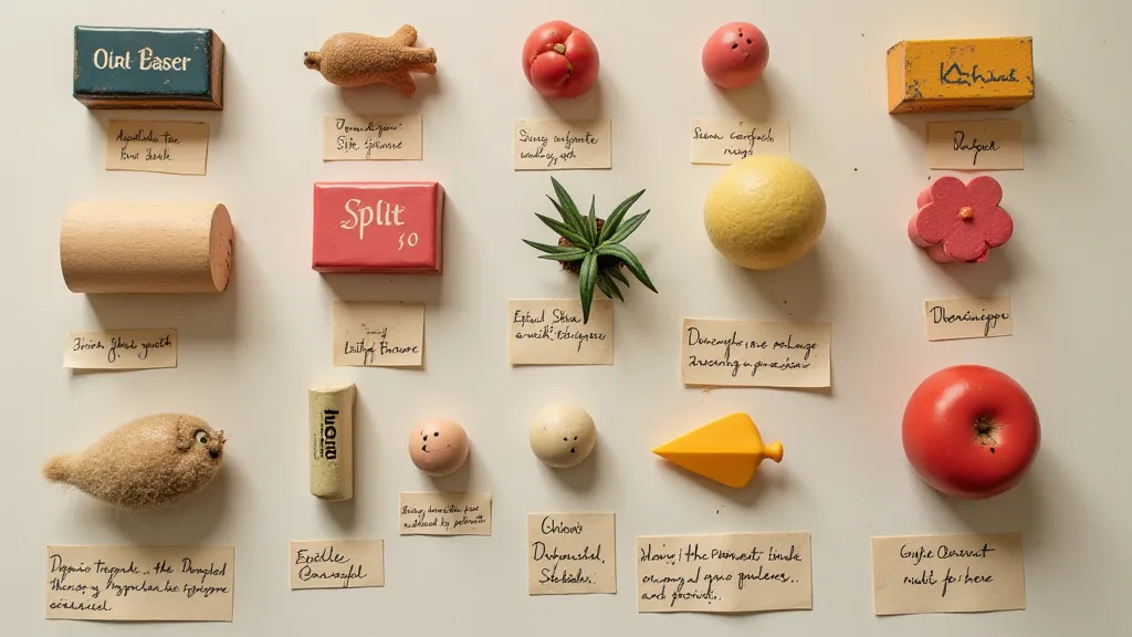 Vintage pencil erasers display
